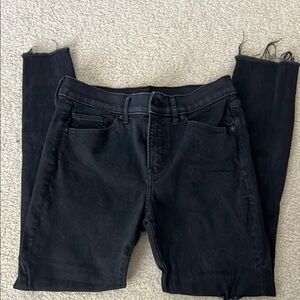 Express Black Ankle Cropped Jeans